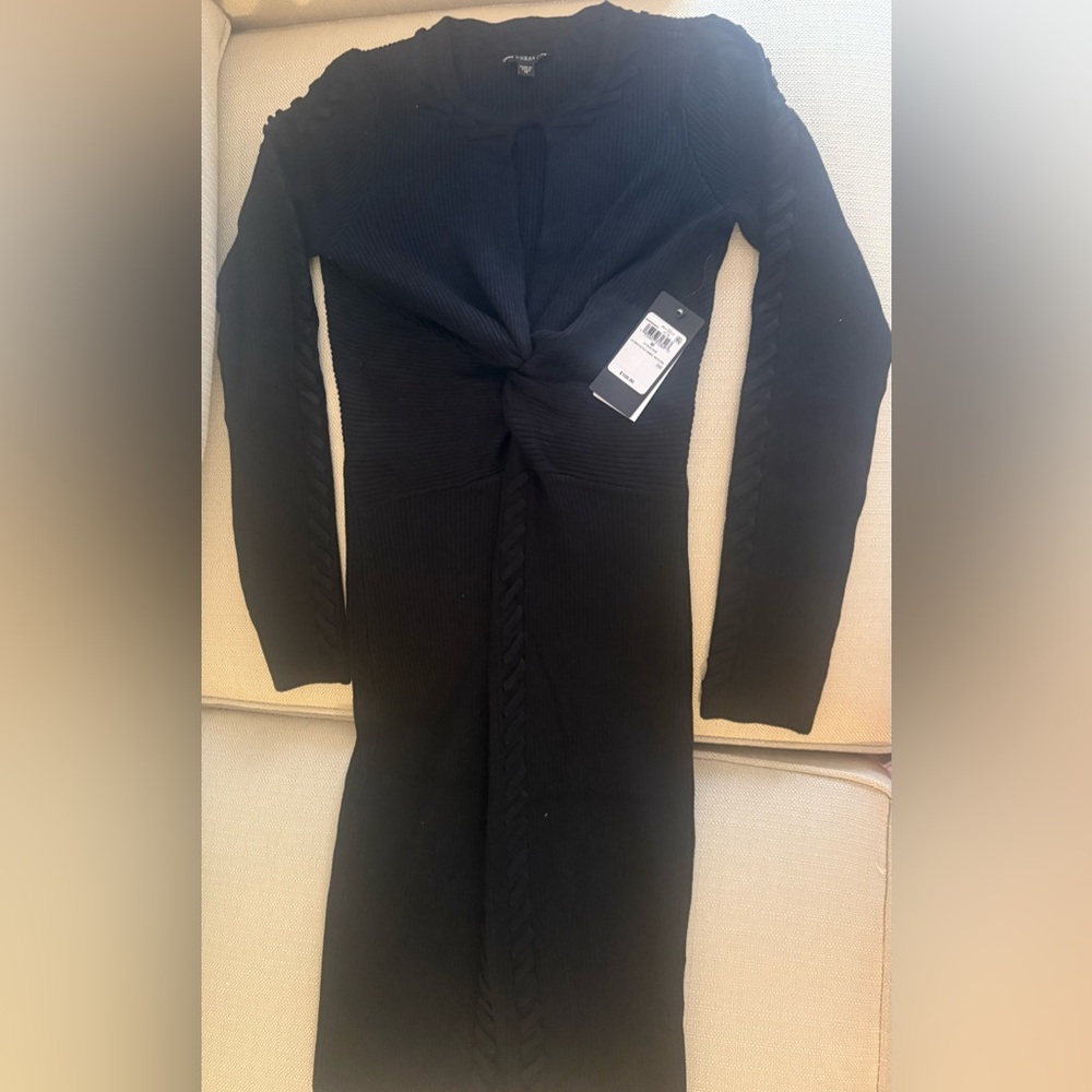 Black Long Sleeve Knit Dress
